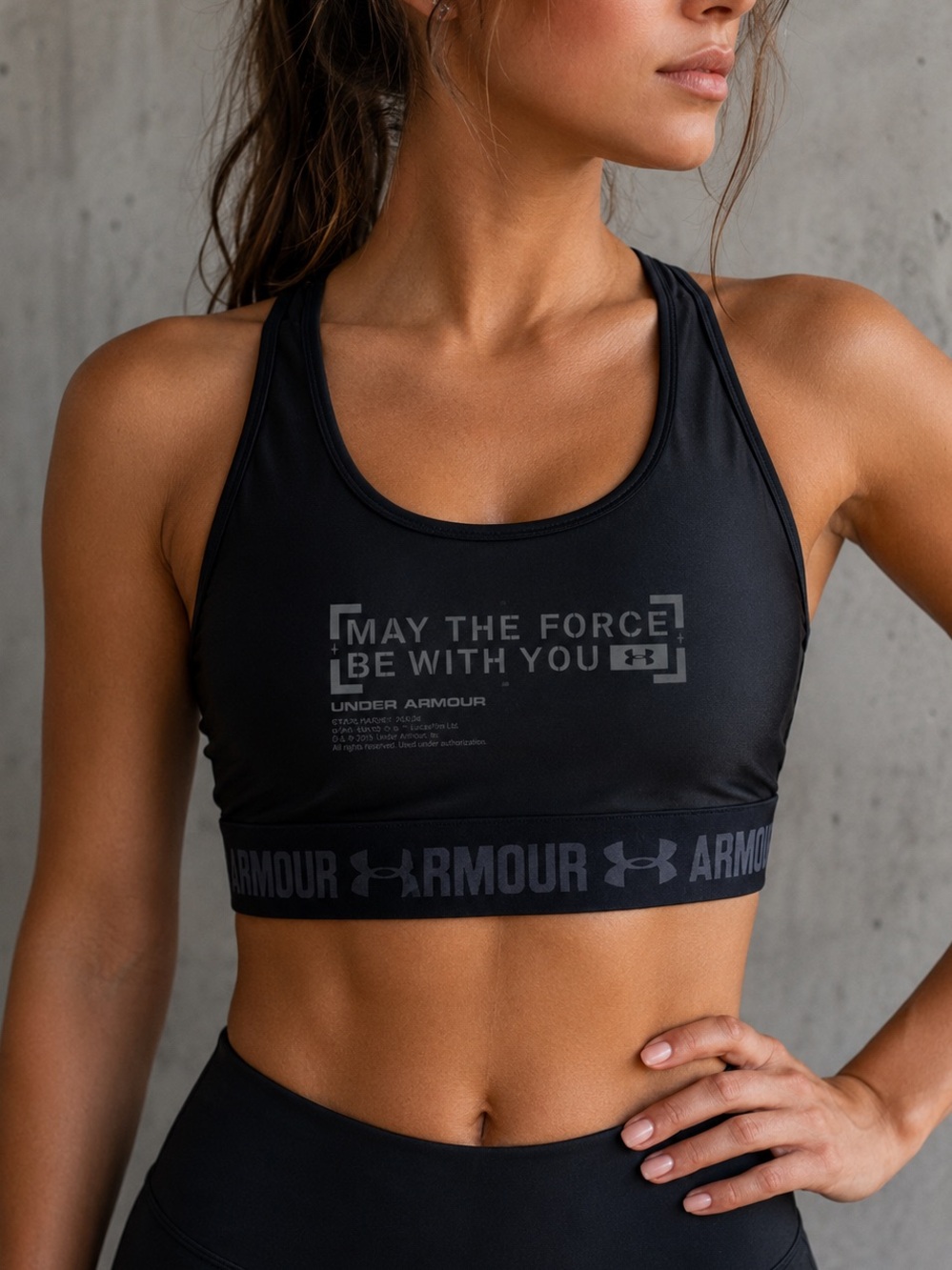 Under Armour Star Wars May the Force Be With You Sports Bra XS S Black